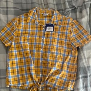 cropped flannel w tie from Arizona Jean Co.